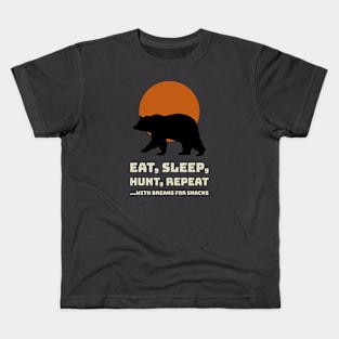 Eat, Sleep, Hunt, Repeat Kids T-Shirt